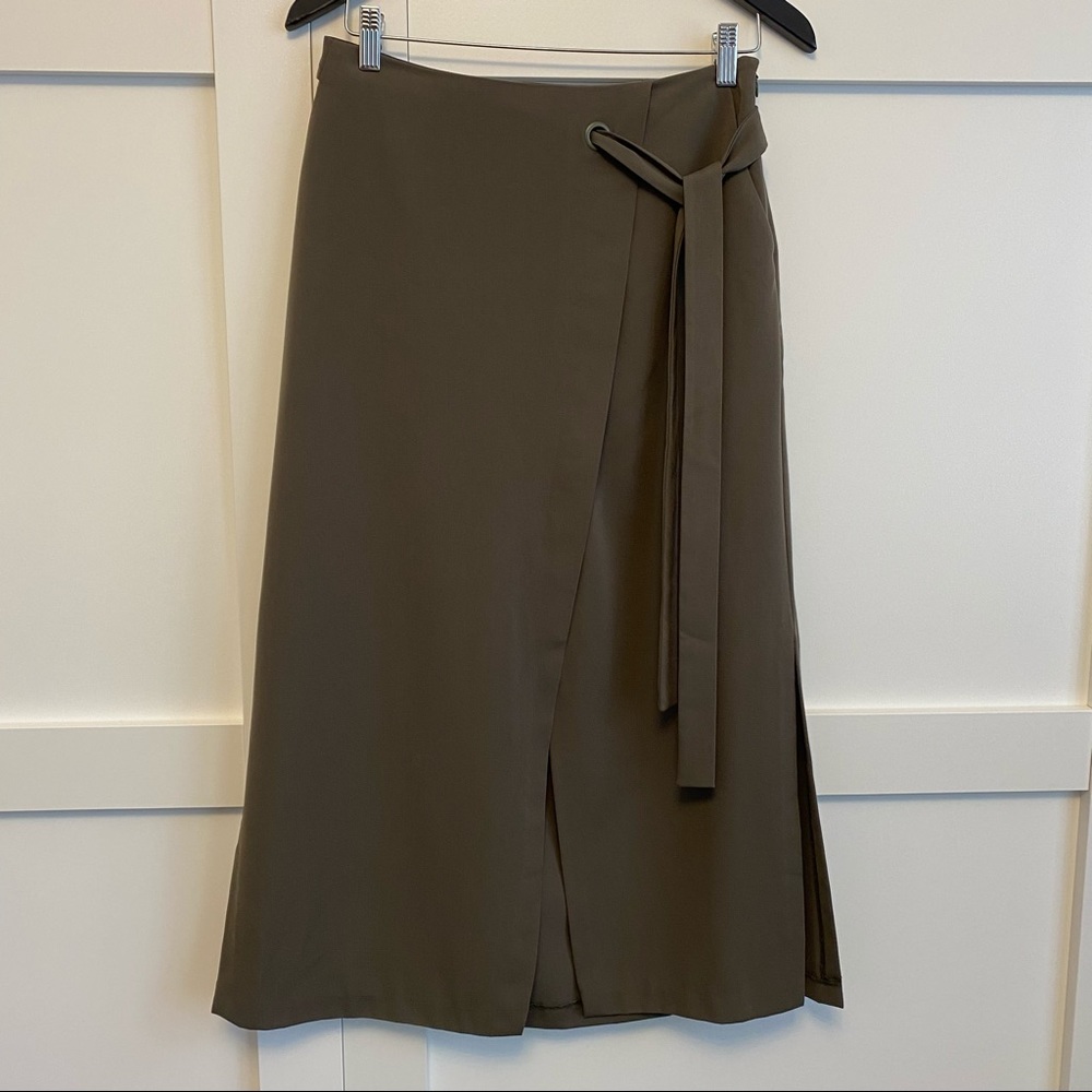 Oak + Fort Midi Wrap Skirt 6